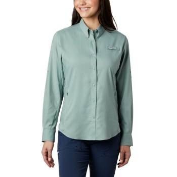 Columbia Overhemd Dames, PFG Tamiami II Long Sleeve LichtGroen, 52SRVJYME